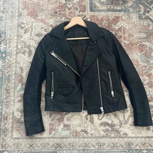 Anthropologie Black Vegan Leather Jacket